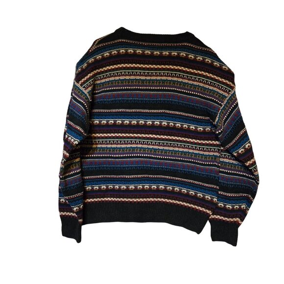 Vintage Florence Tricot Italy Coogi Style Sweater Men's Multicolor Striped Knit - Picture 5 of 8